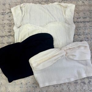 SHEIN ~ BUNDLE ~ 3 Crop tops ~ Size Large ~ ⋆.˚🦋༘⋆